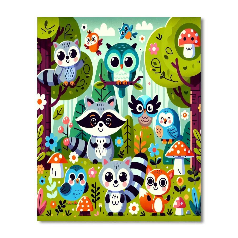 Funky Forest Adventure Paint By Color