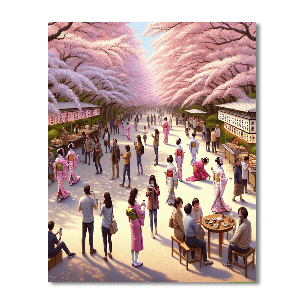 San Francisco Cherry Blossom Festival Paint By Color