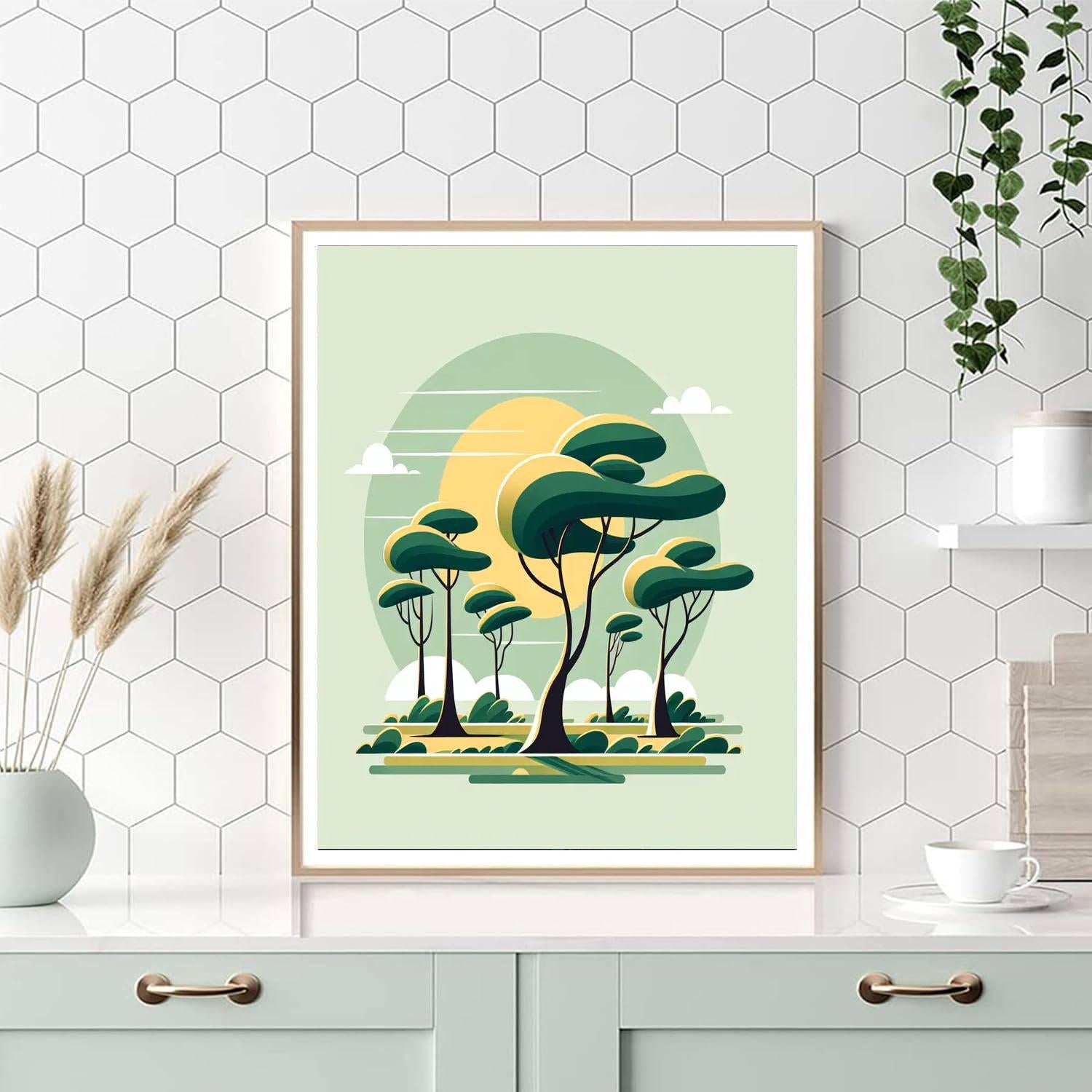 Tranquil Trees Paint By Numbers Kits