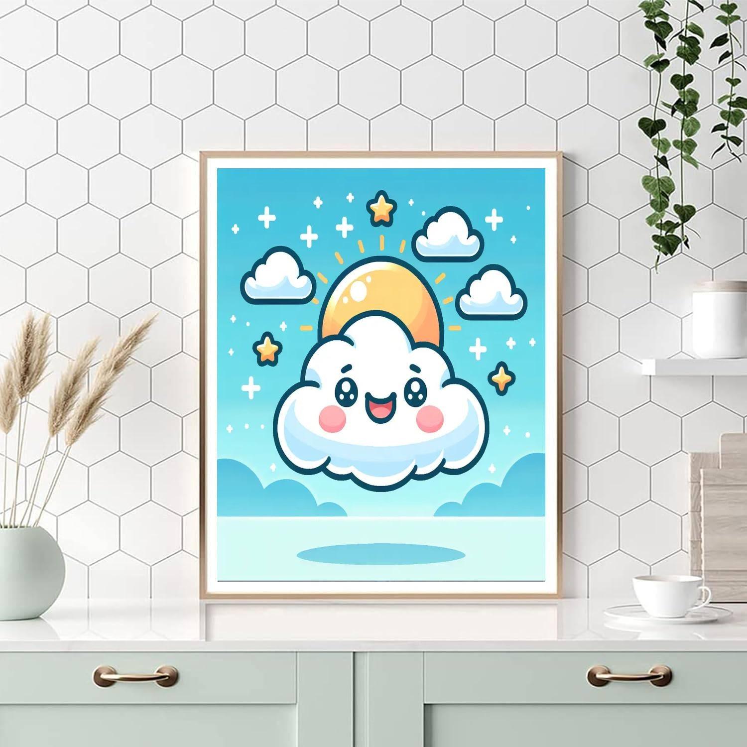 Cute Cloud DIY Paint By Numbers