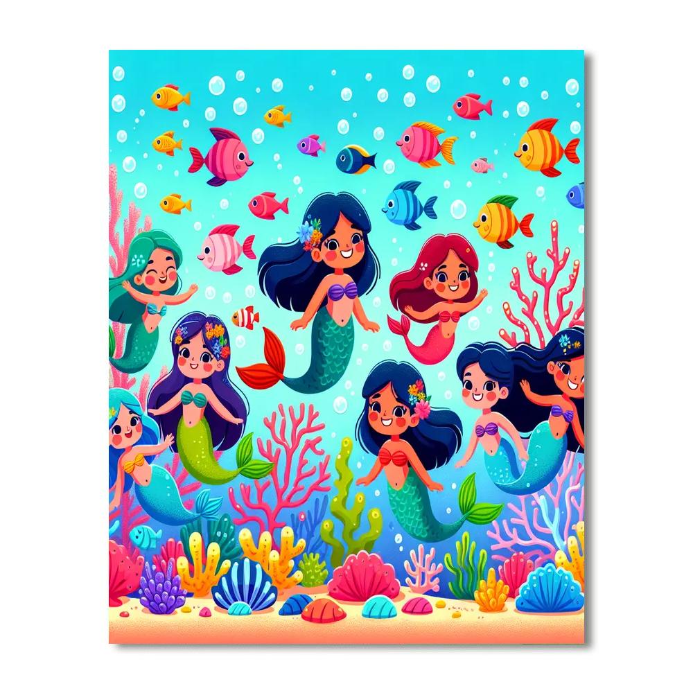 Enchanting Mermaids Numbered Painting Kits