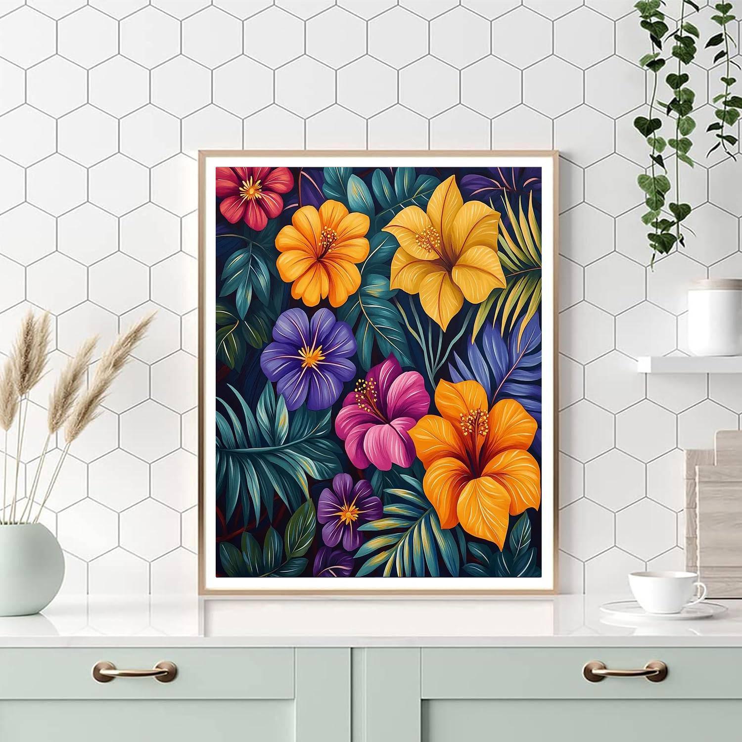 Frida Kahlo Inspired Kahlo's Botanical Paradise  Numbered Painting Kits