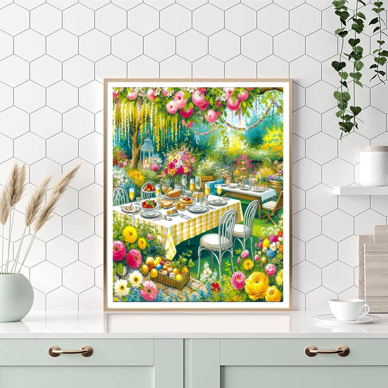 Spring Garden Brunch Painting By Numbers Kit
