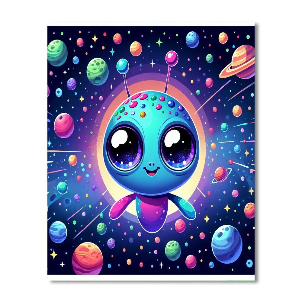 Happy Alien Numbered Painting Kits