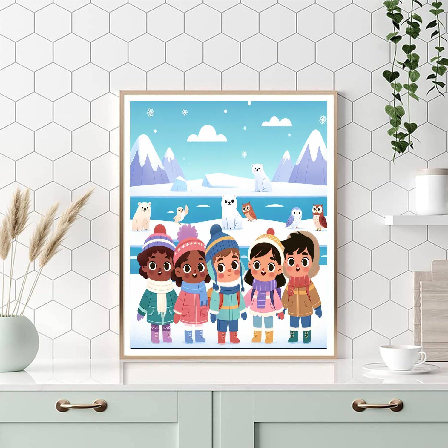 Arctic Wonderland Exploration Paint By Numbers Art