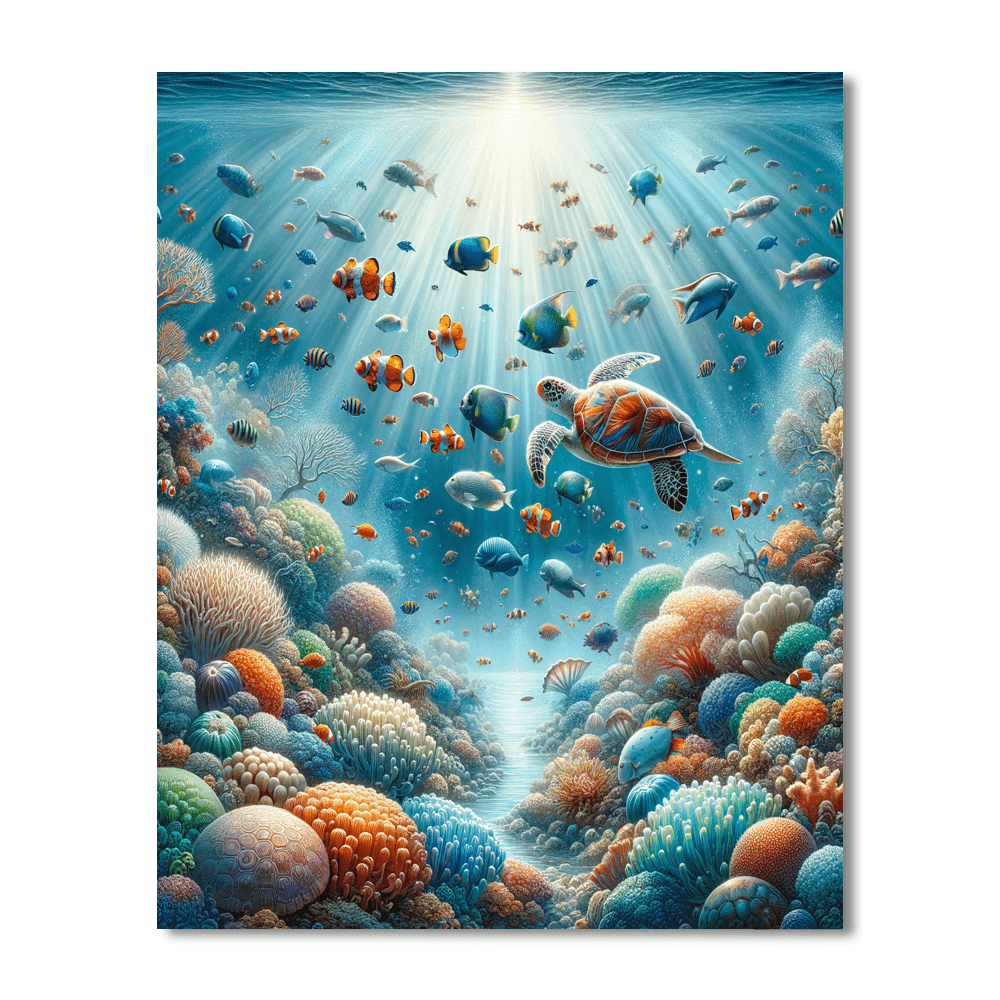 Enchanted Underwater Oasis - DIY Painting By Numbers Kit