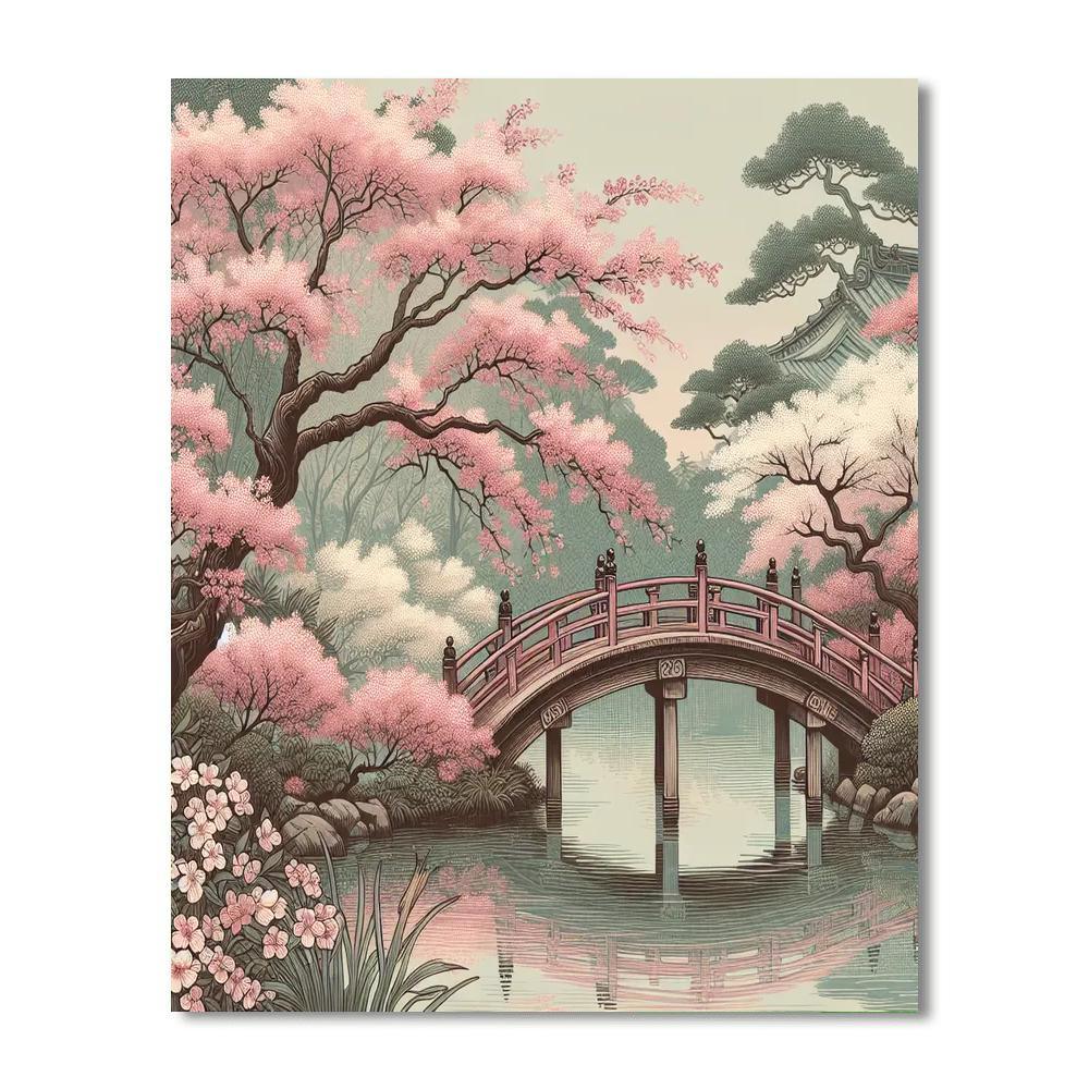 Serenity Of The Japanese Garden Painting By Numbers Kit
