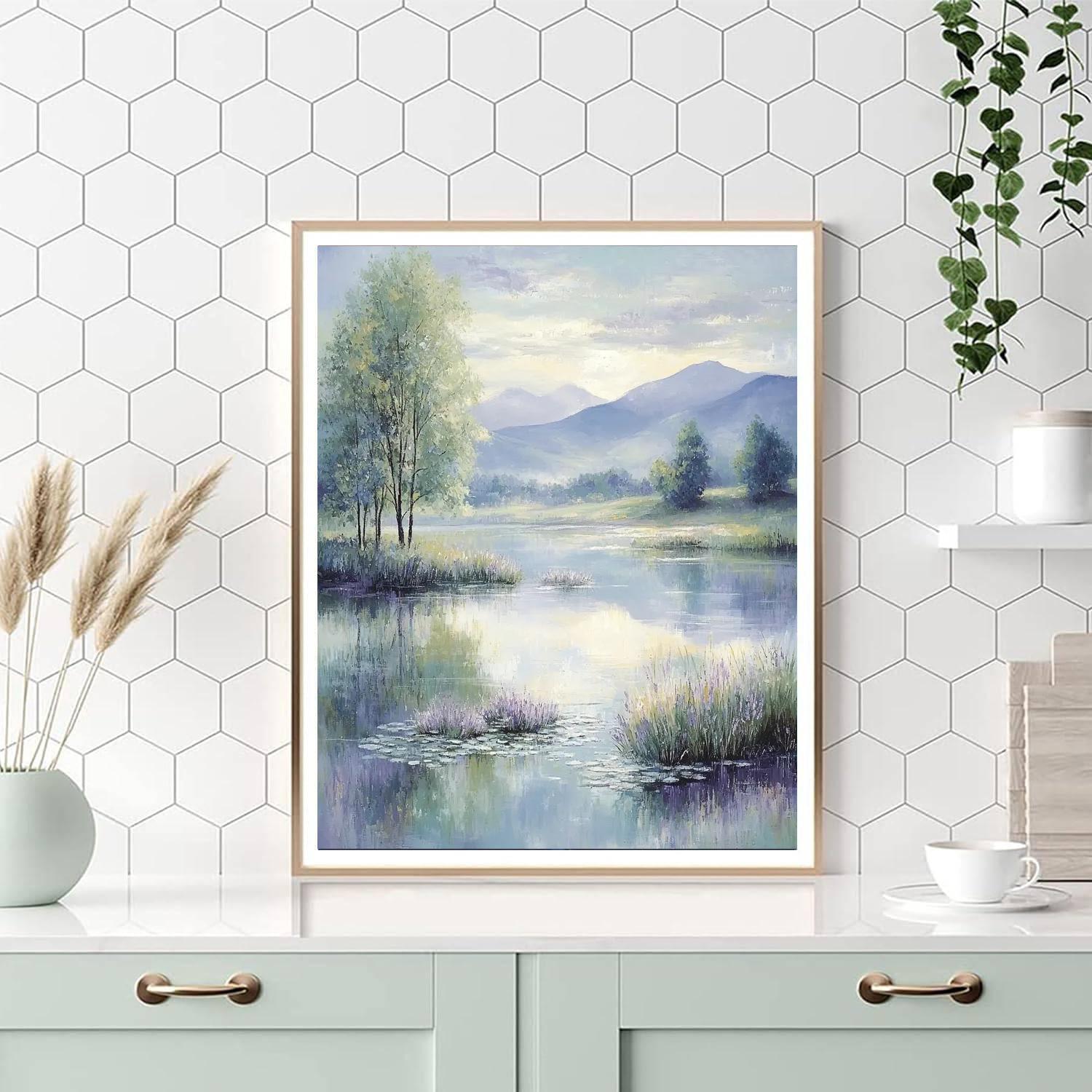 Claude Monet Inspired Monet's Dewy Morning  DIY Paint By Numbers