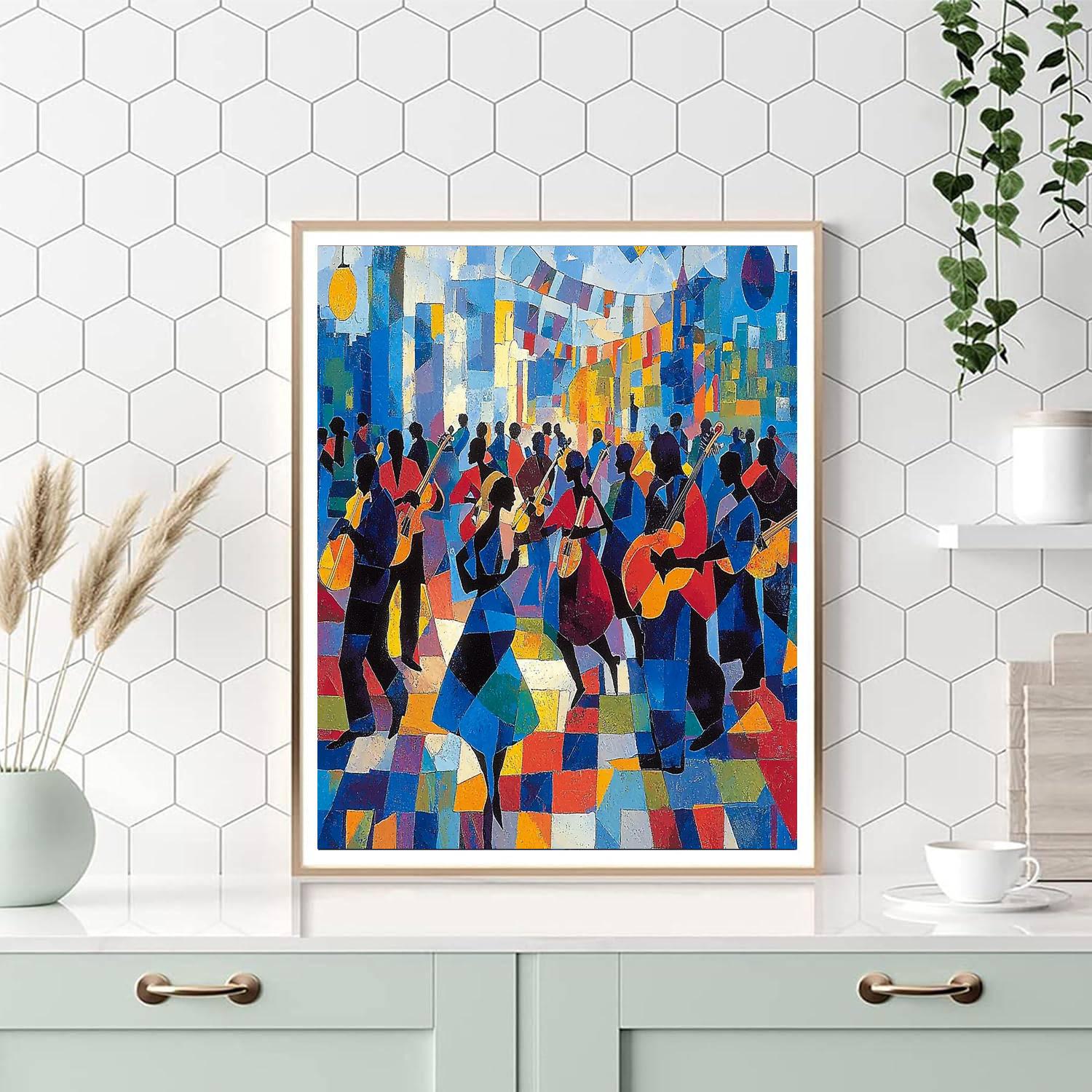 Jacob Lawrence Inspired Urban Jazz Vibes  Paint By Number