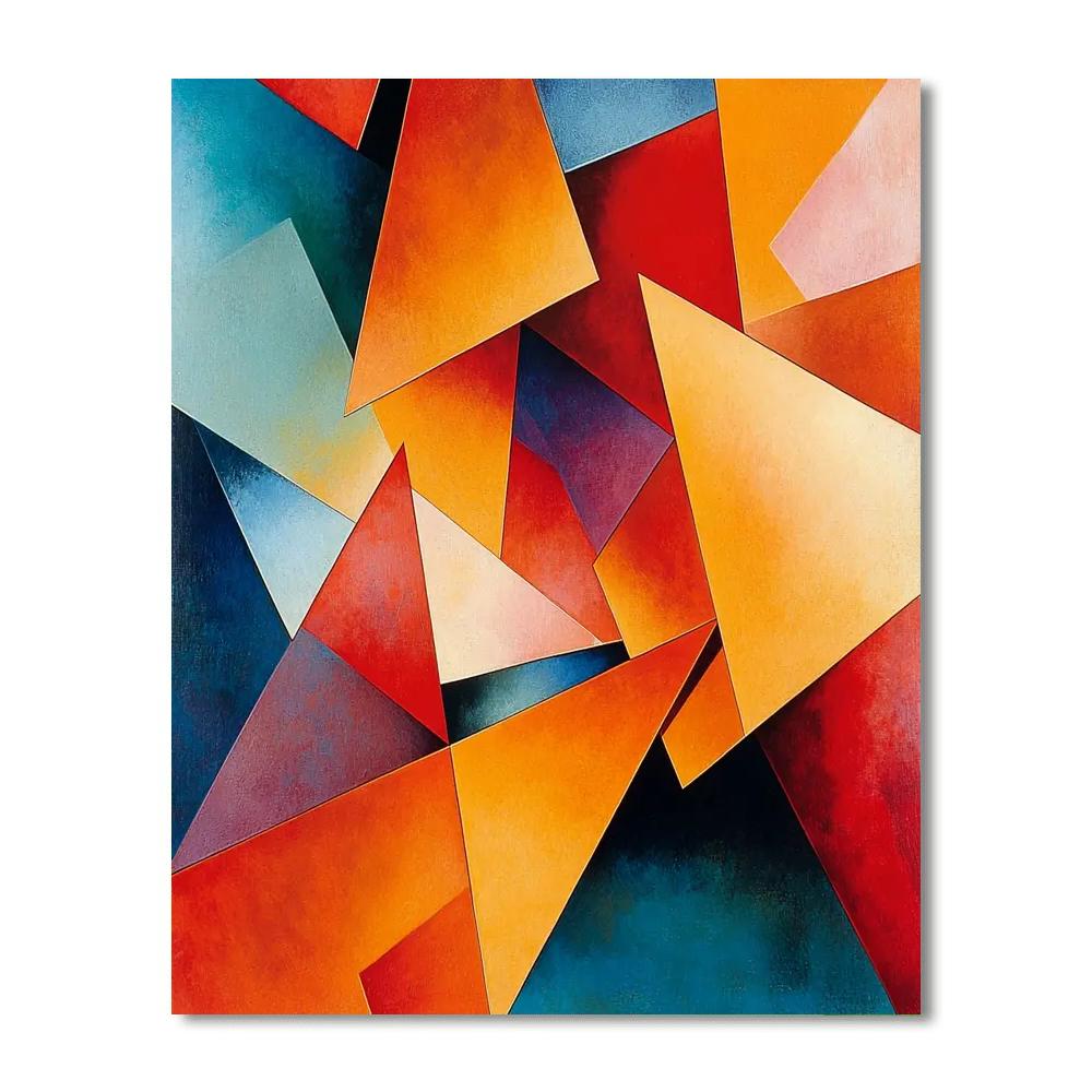 Kazimir Malevich Inspired Dynamic Fields  Numbered Painting Kits