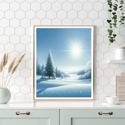 Glistening Winter Landscape Paint By Numbers Art