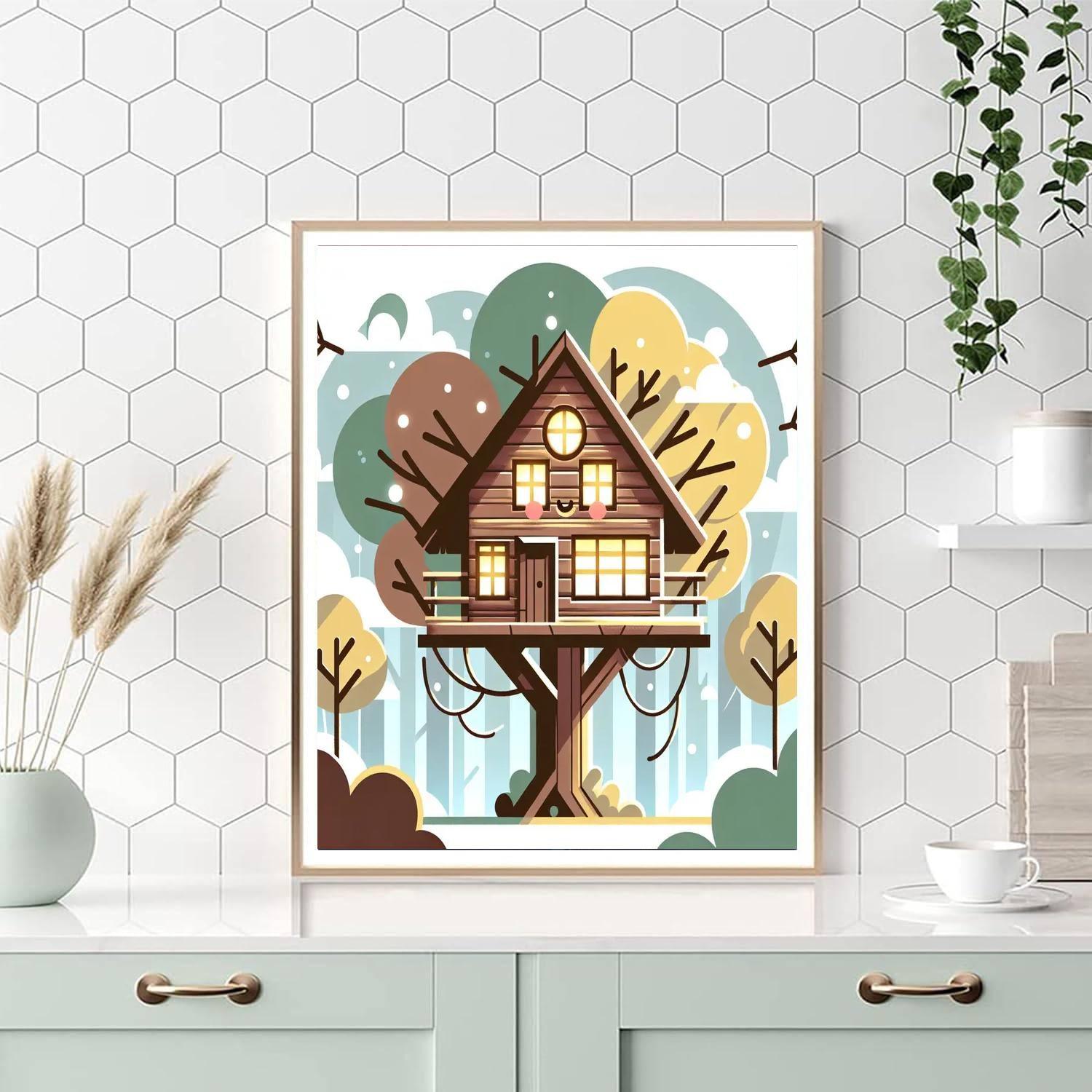 Joyful Treehouse DIY Paint By Numbers