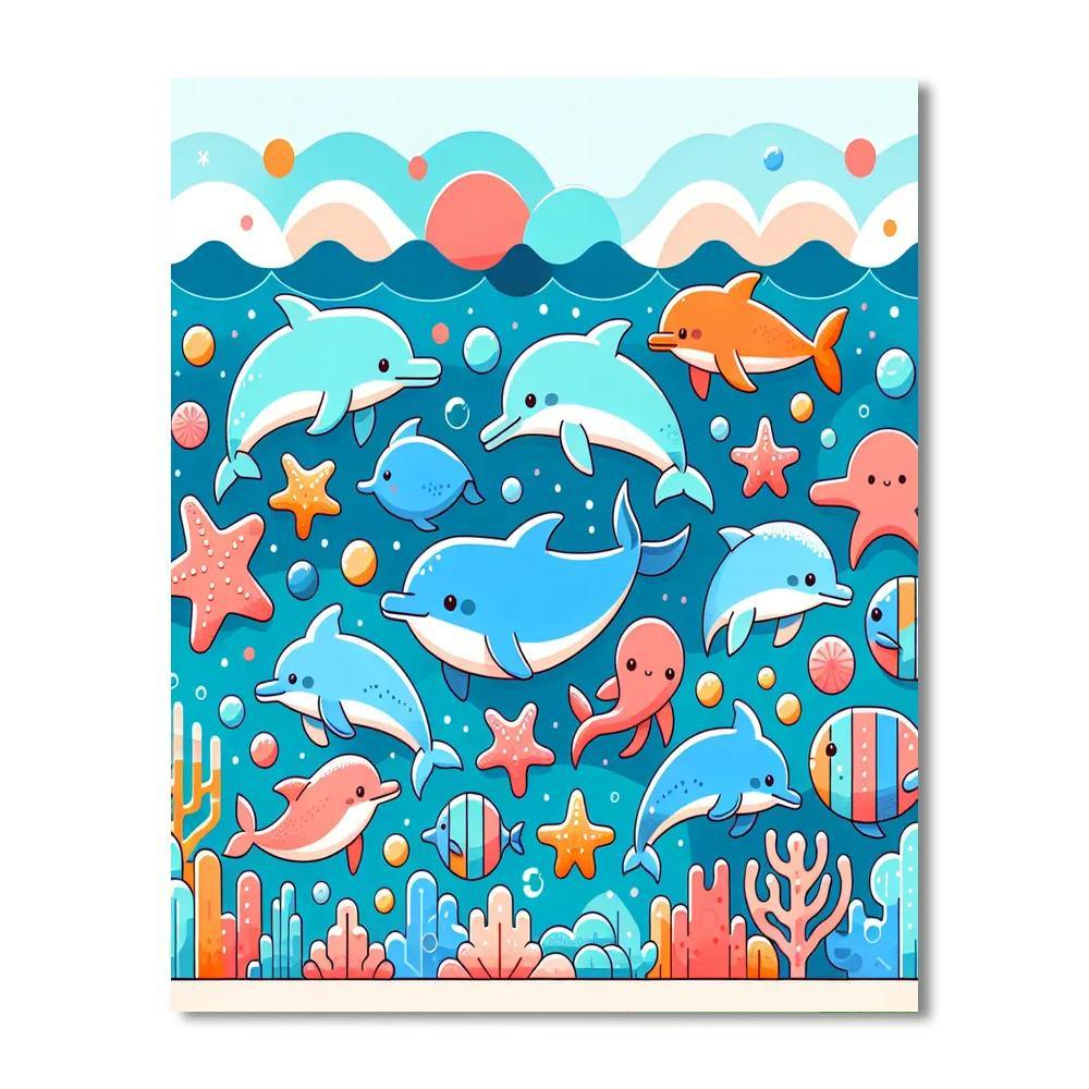 Playful Sea Creature Dance Paint By Numbers Kits