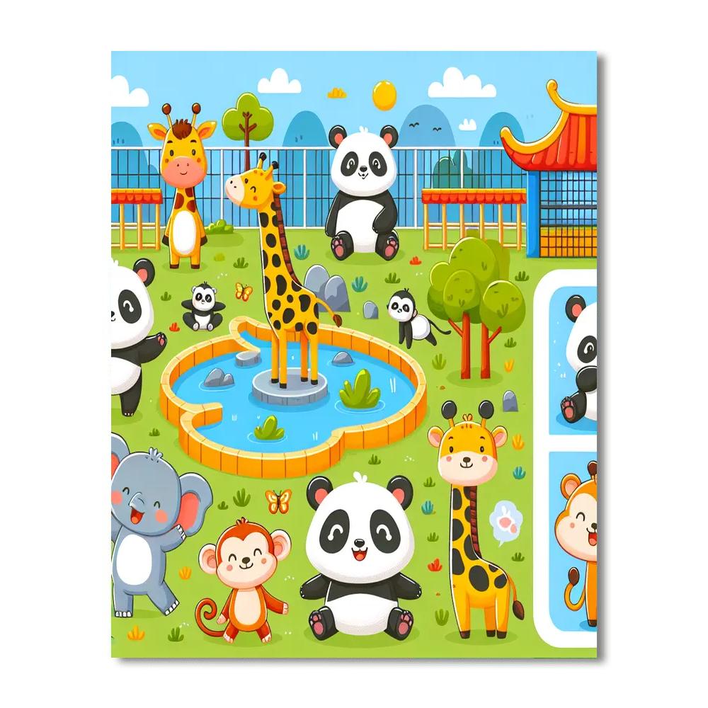 Zoo Animals Adventure Paint By Numbers Kits