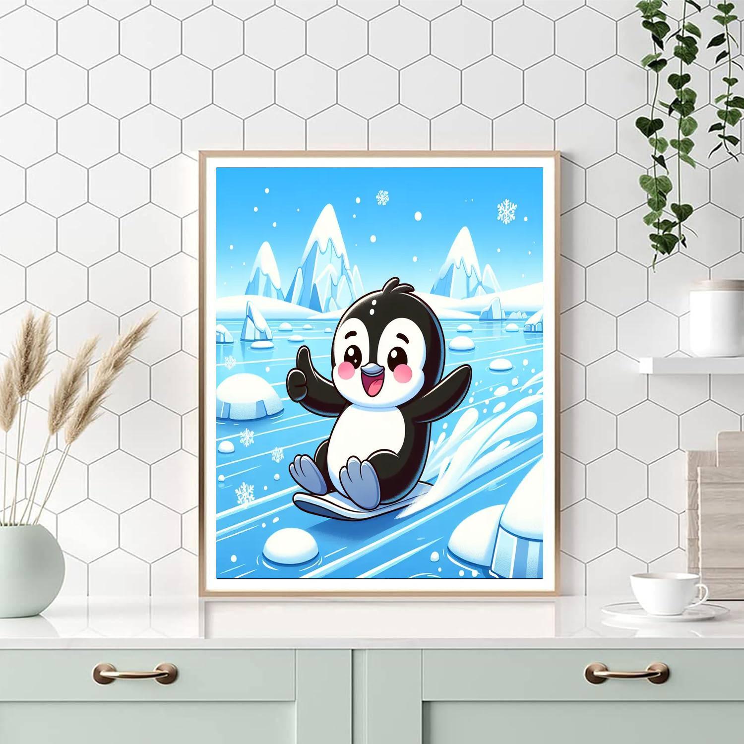 Jolly Winter Penguin Paint By Numbers Kits