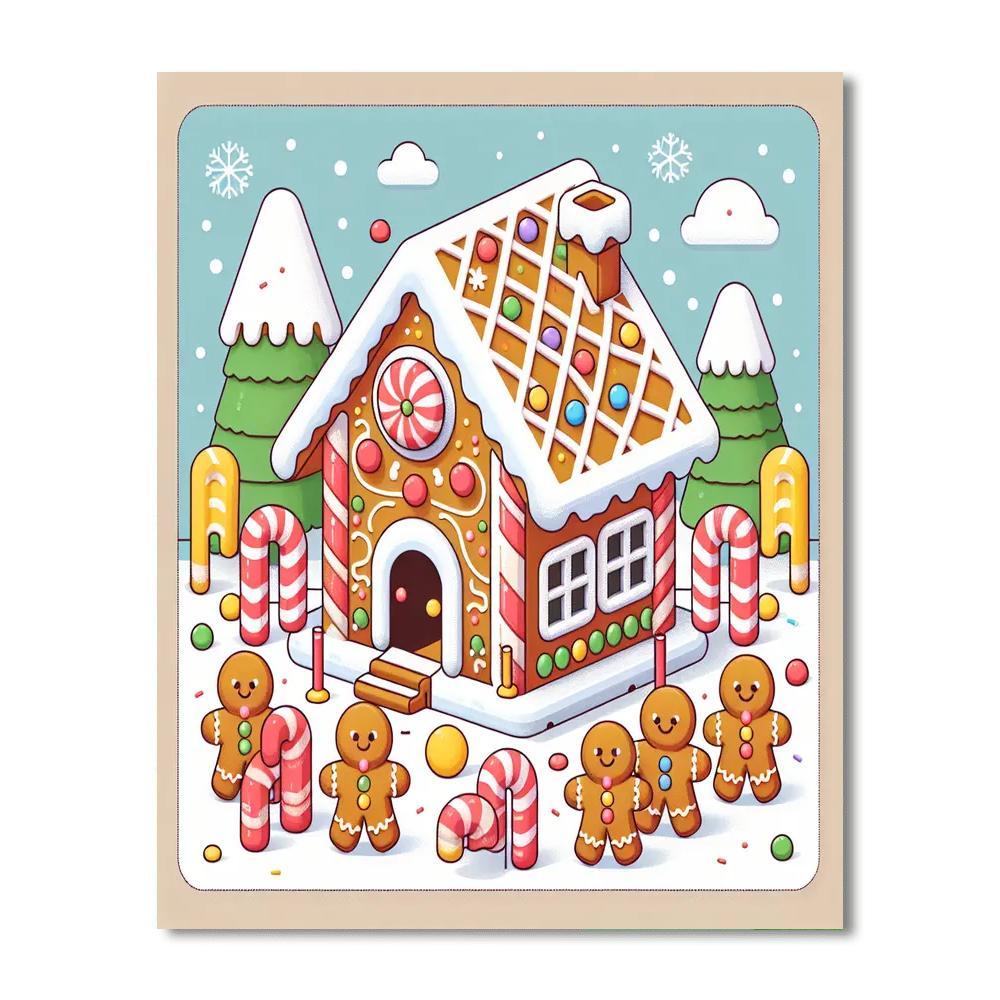 Gingerbread Village Adventure DIY Paint By Numbers