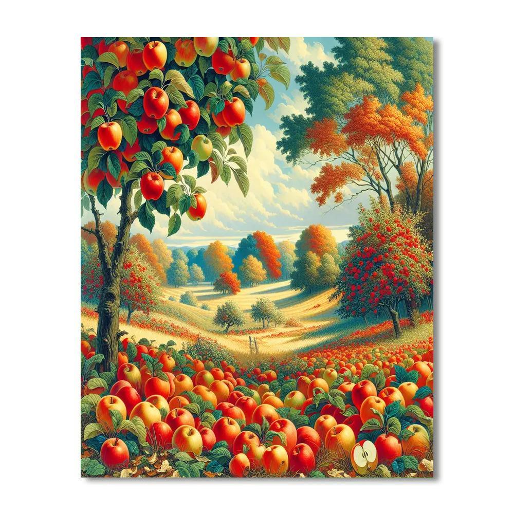 Playful Autumn Orchard Paint By Number