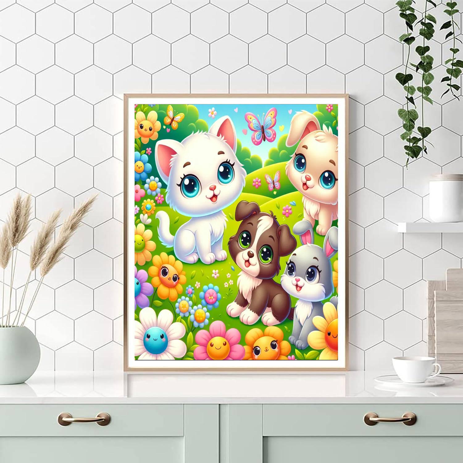 Adorable Baby Animal Friends Painting By Numbers Kit