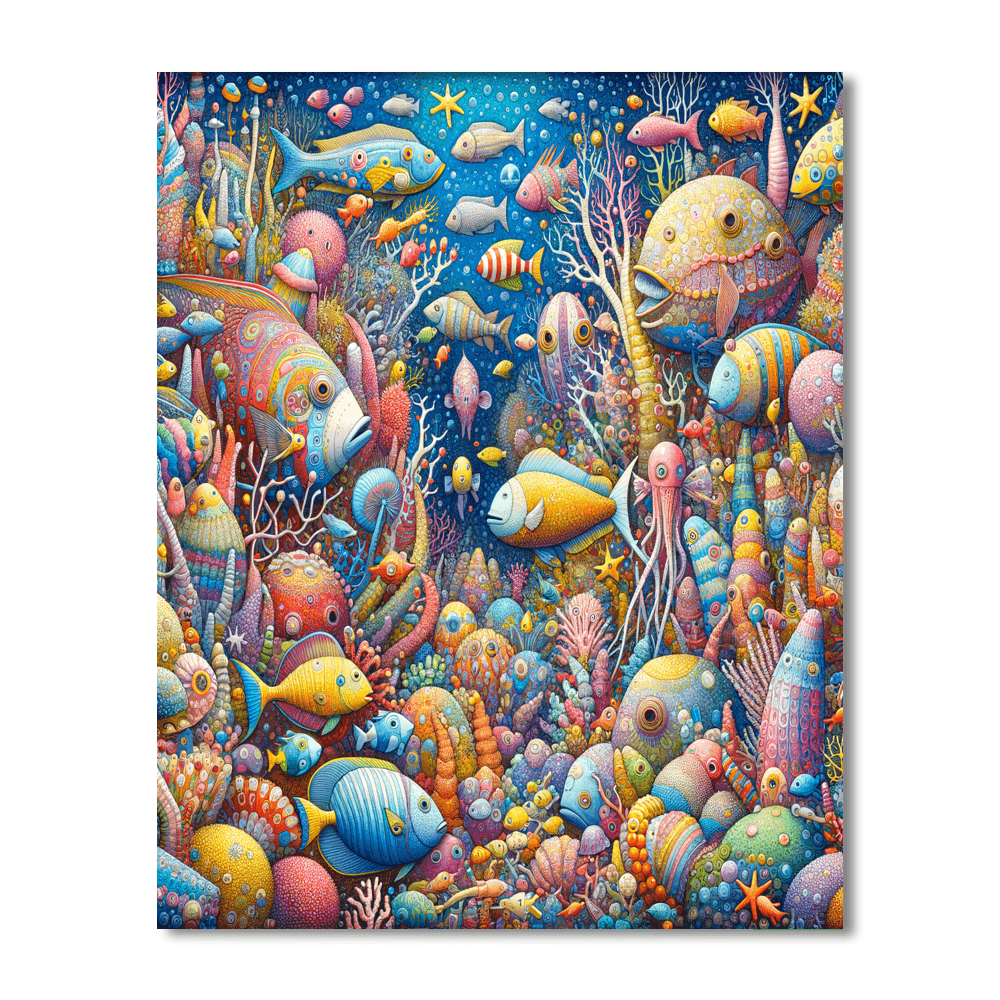 Enchanted Underwater Realm Paint By Numbers Art