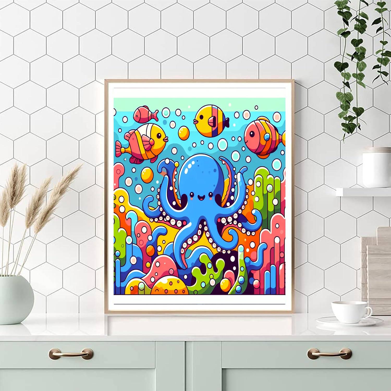 Silly Underwater Fun DIY Paint By Numbers