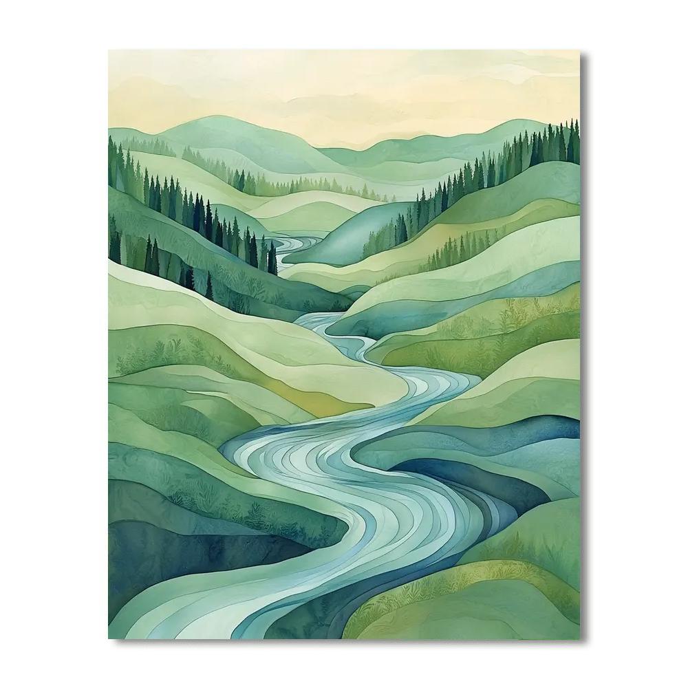 Leonardo Da Vinci Inspired Murmur Of Streams  Paint By Numbers Art