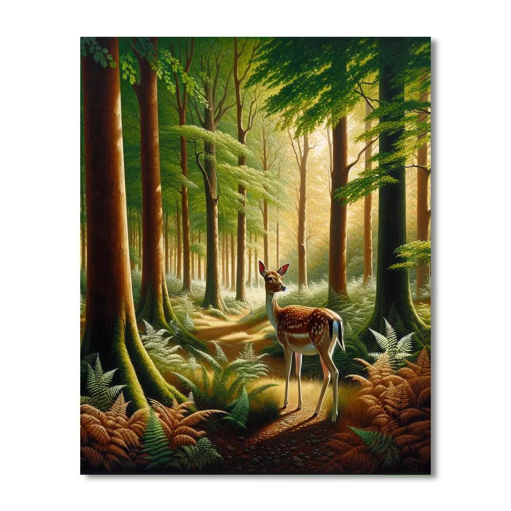 Deer's Woodland Grace DIY Paint By Numbers