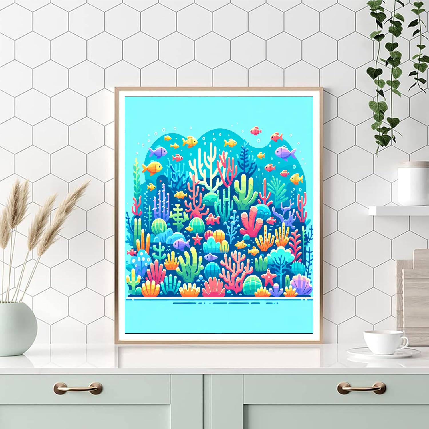 Underwater Reef Discovery Numbered Painting Kits