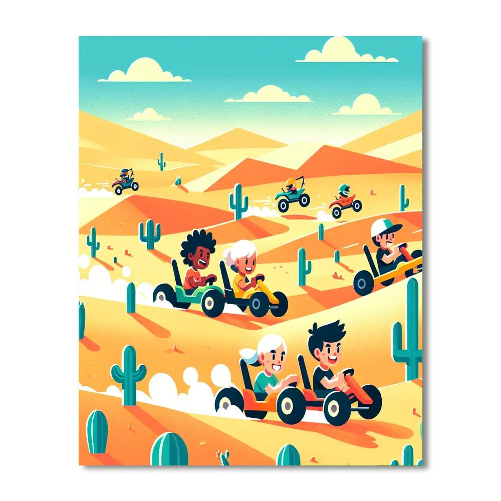 Daring Desert Race Paint By Numbers
