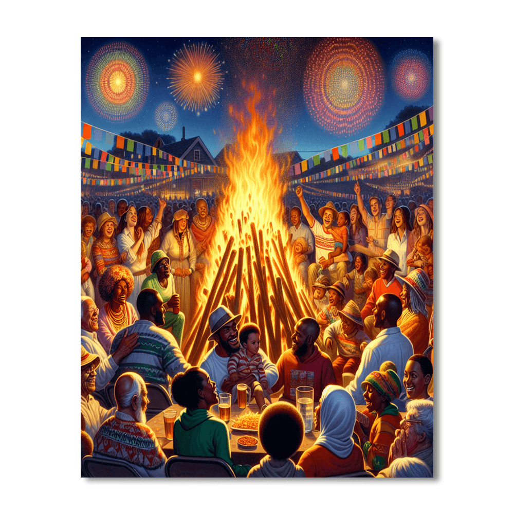 Burning Of The Devil DIY Paint By Numbers