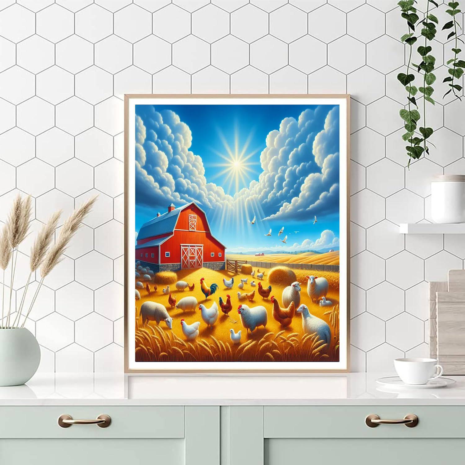 Sunny Farmyard Joy Paint By Numbers Art