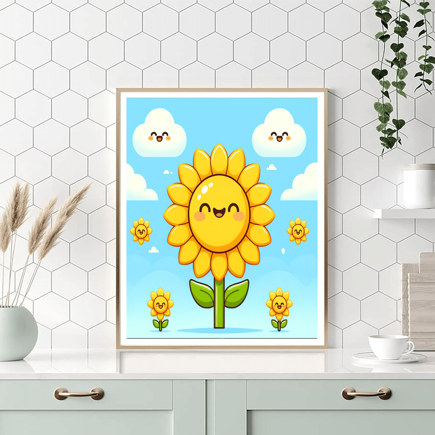 Merry Sunflower Number Painting