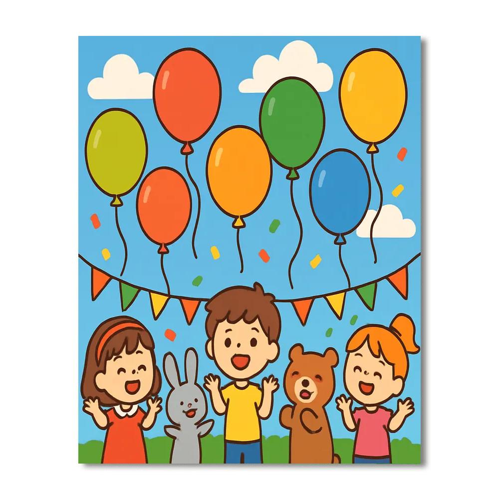 Bouncing Balloon Festival Paint By Numbers Kits