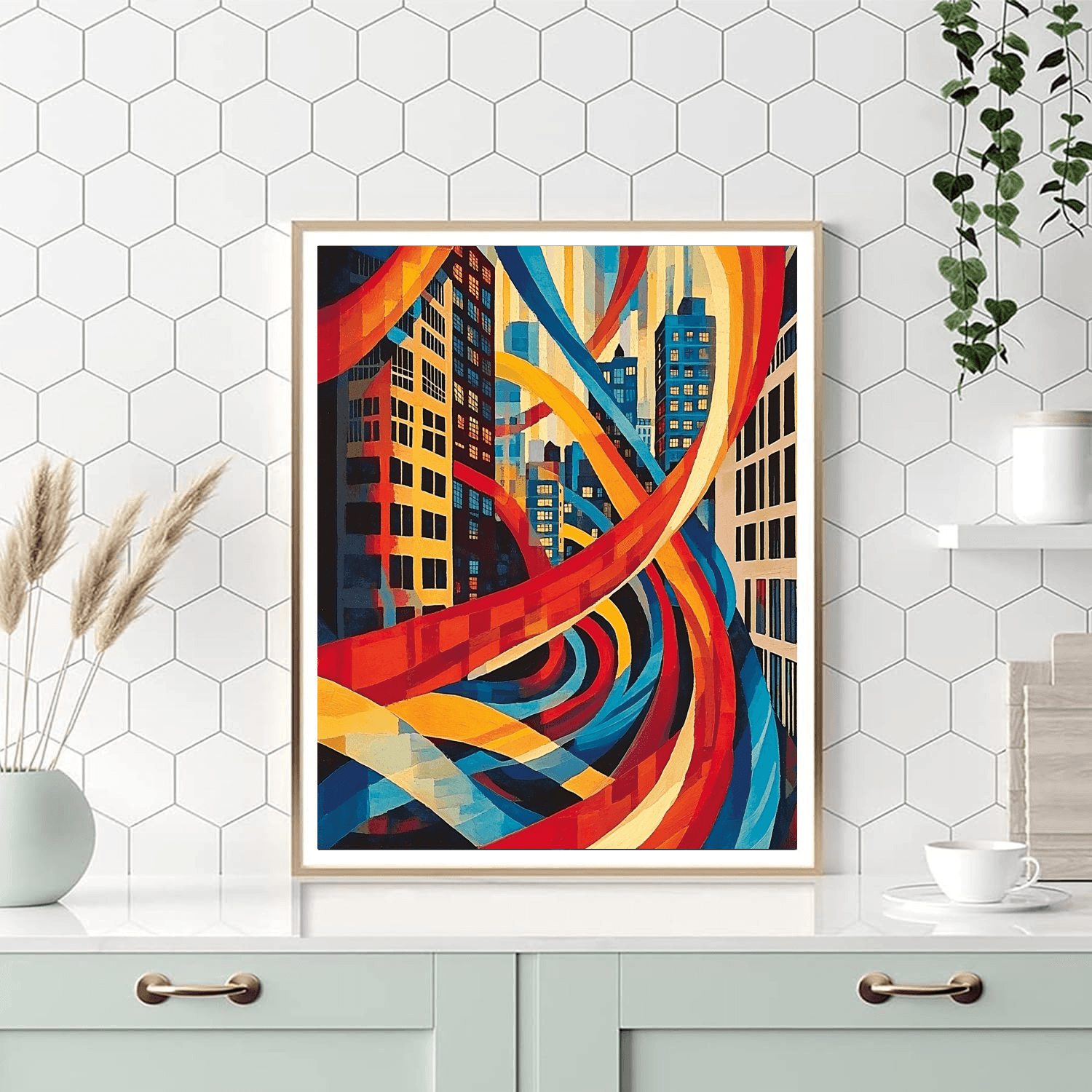 Jackson Pollock Inspired Dynamic City Ribbons  Paint By Numbers Kits