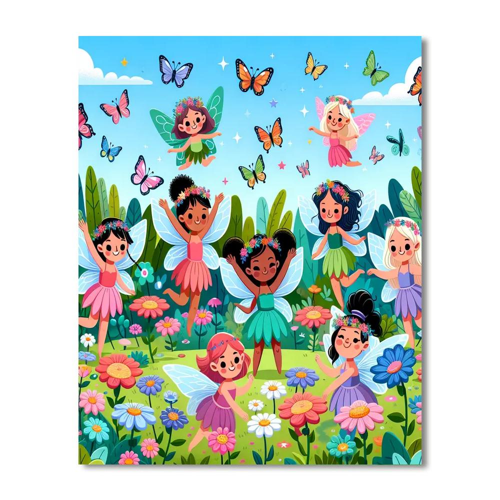 Fairyland Butterfly Garden Number Painting