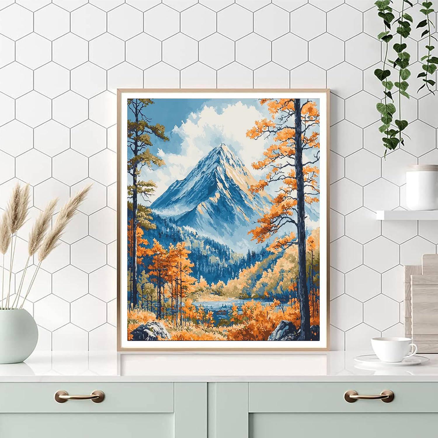 Katsushika Hokusai Inspired Hokusai's Majestic Mountain  Numbered Painting Kits