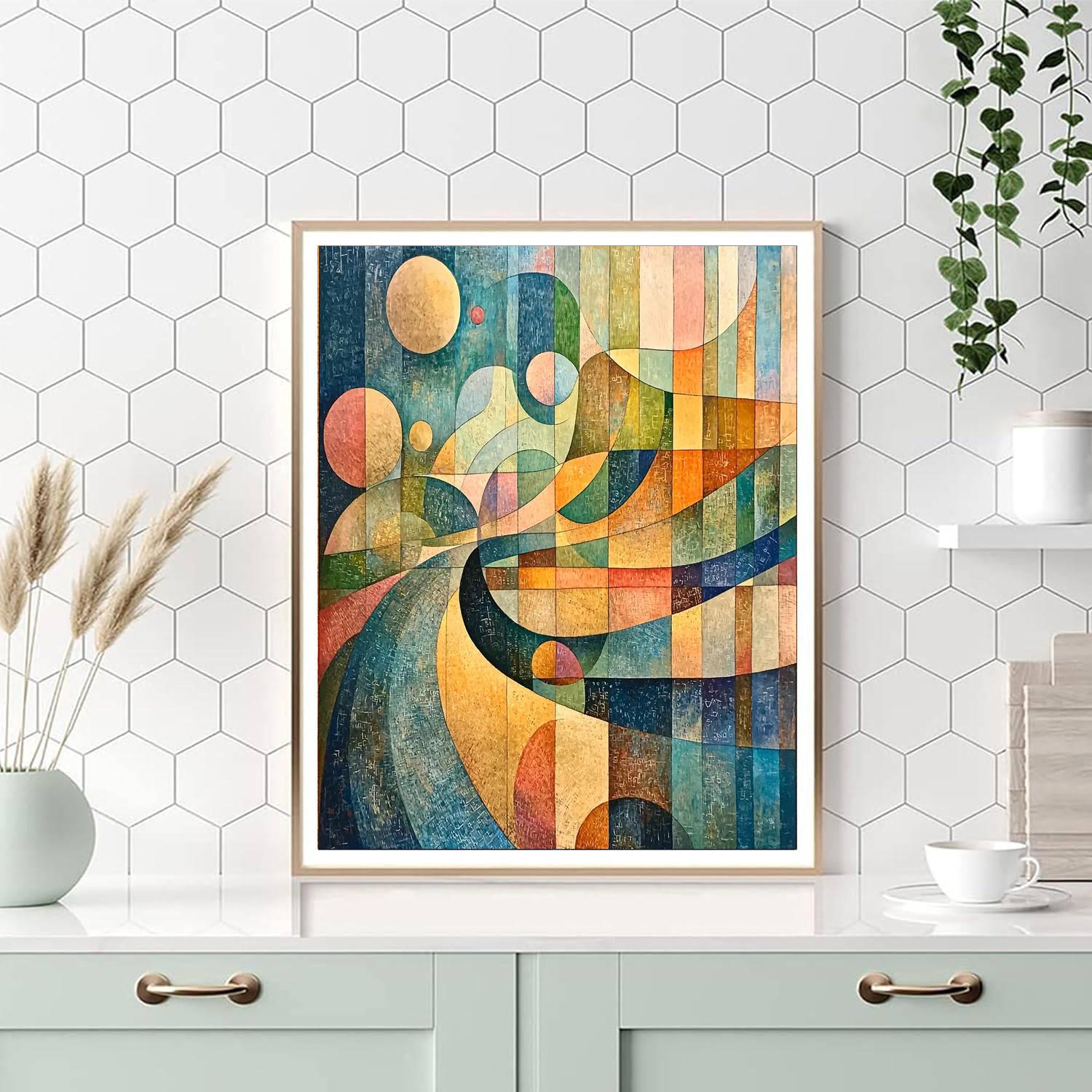 Paul Klee Inspired Musical Whispers  Number Painting