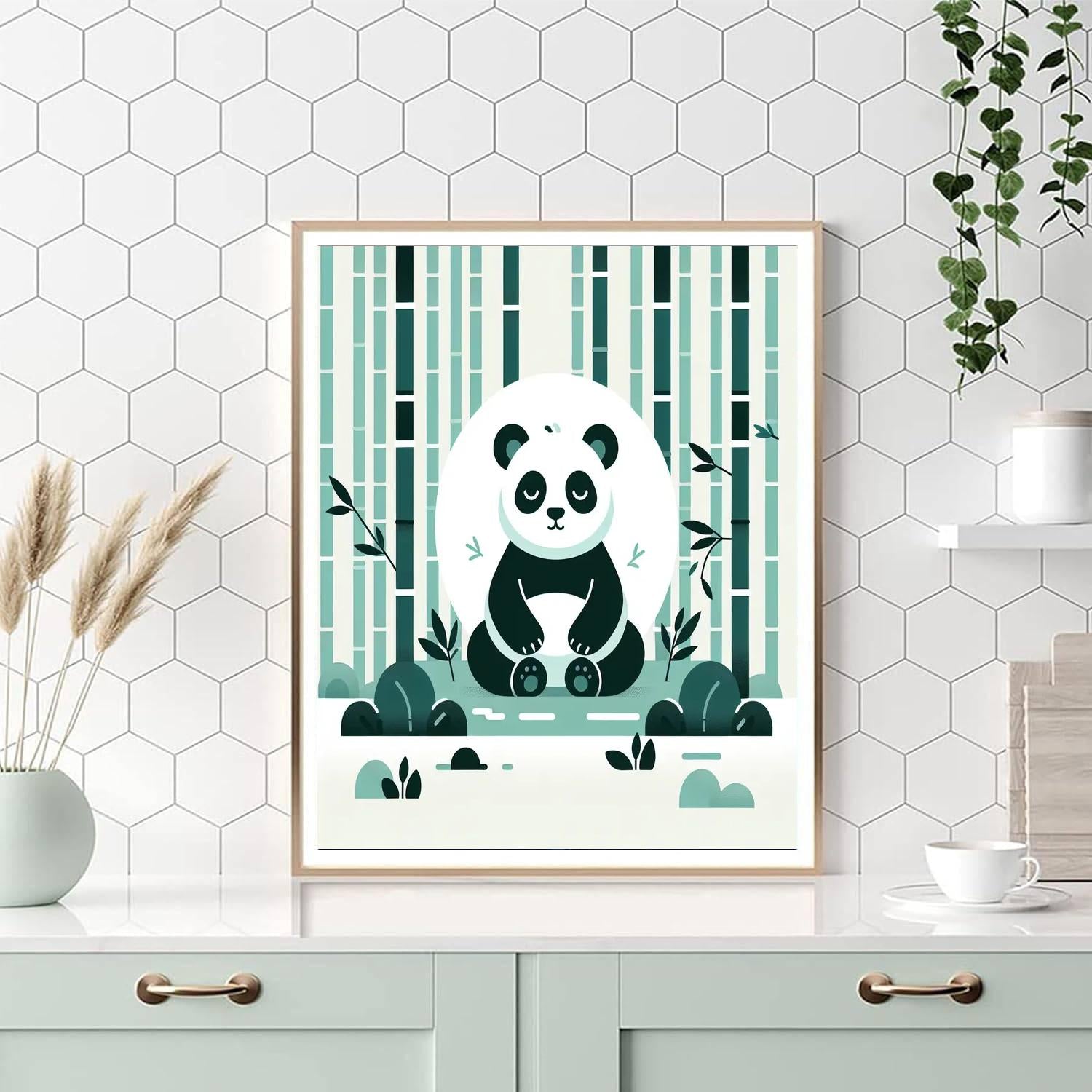 Peaceful Panda Bamboo Grove Numbered Painting Kits