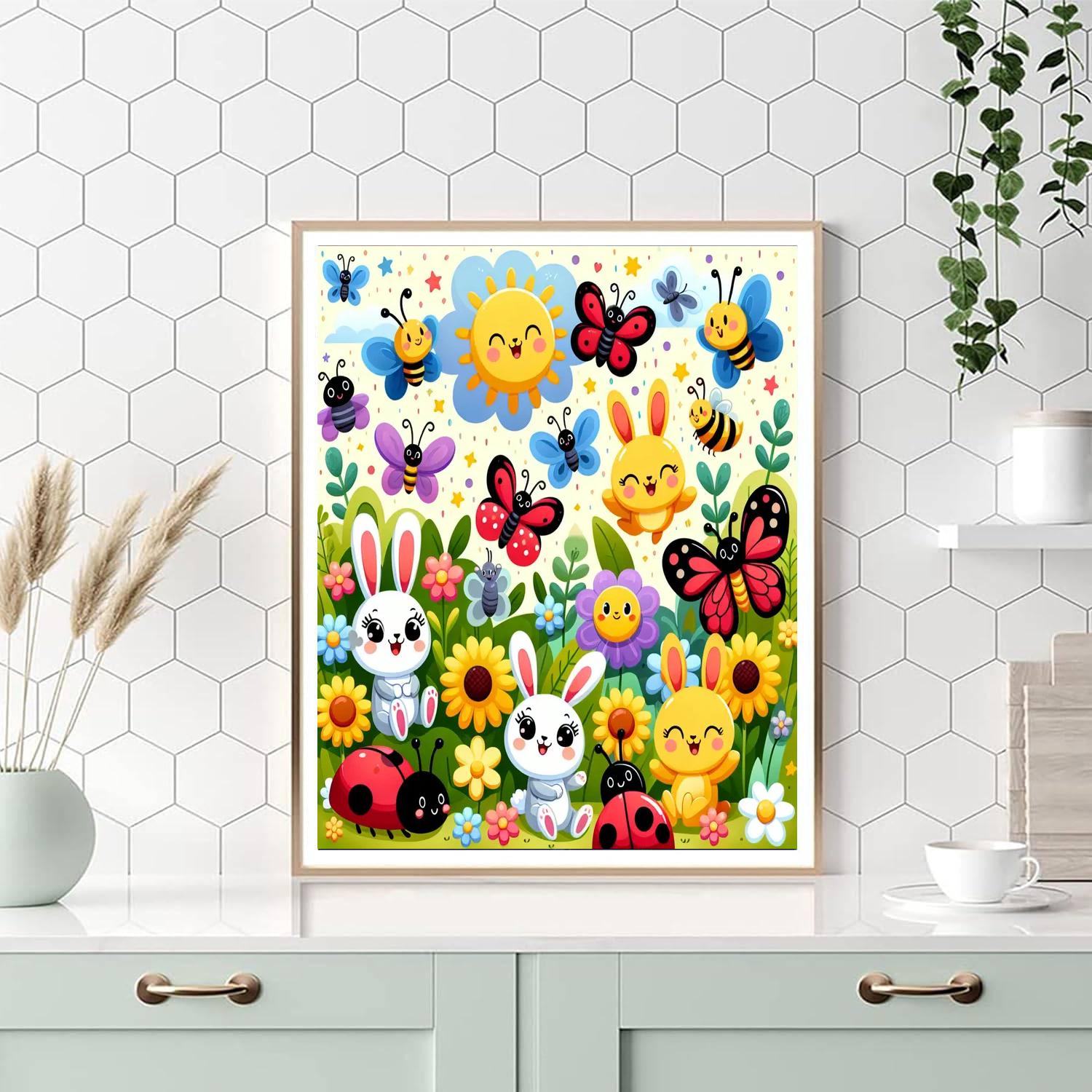 Fun In The Flower Garden Painting By Numbers Kit