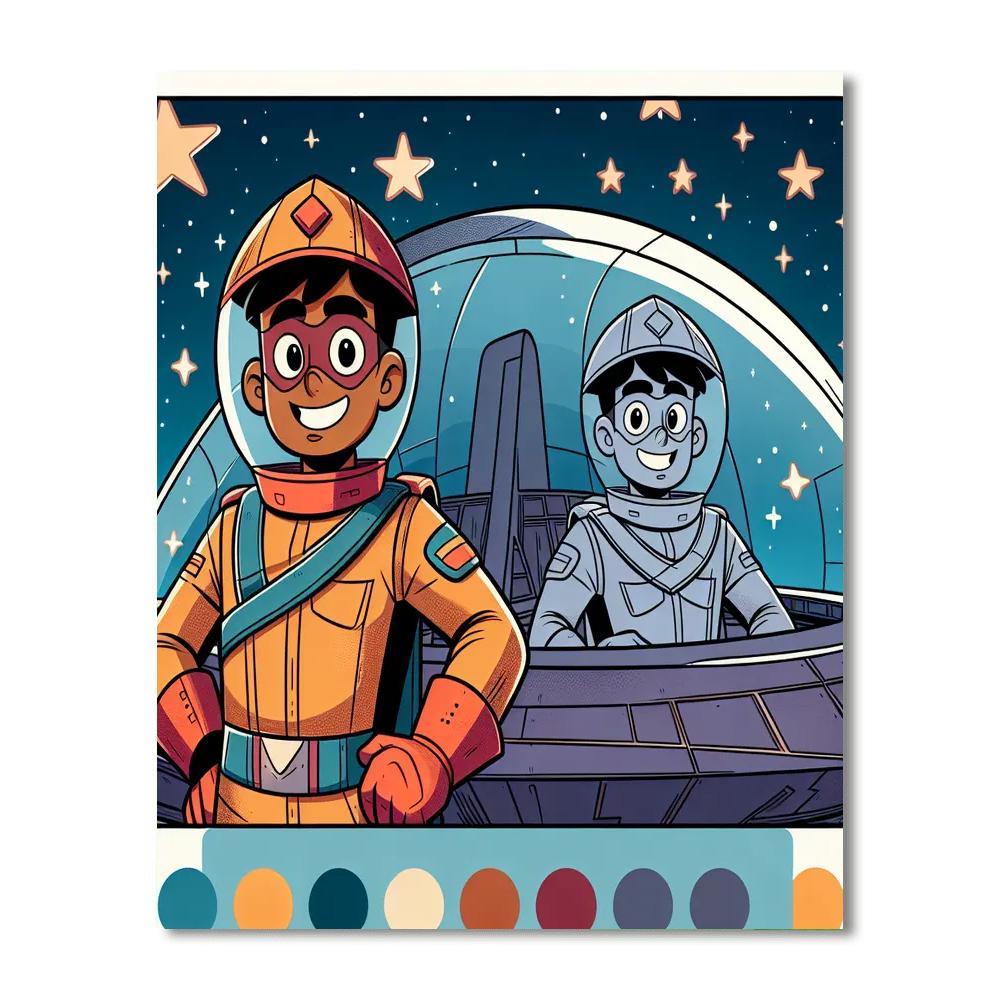 Space Ranger Exploration Painting Number Kit