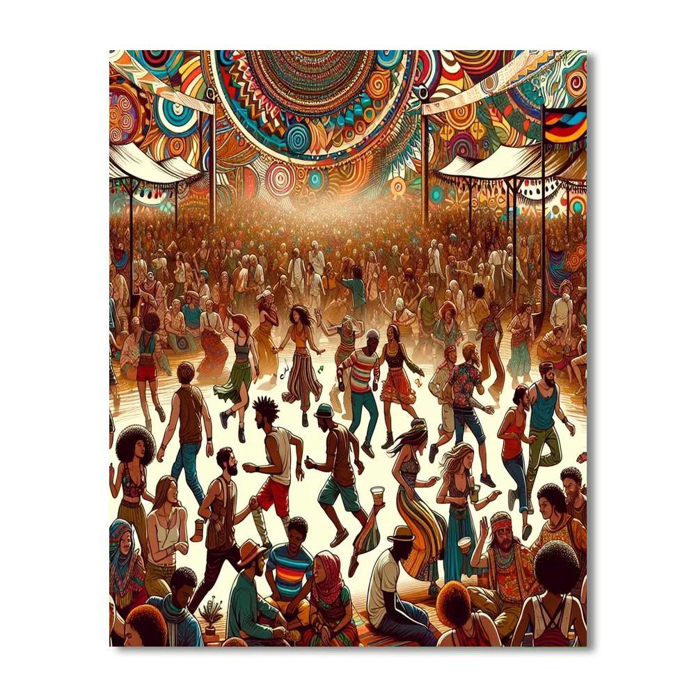 Bohemian Festival Painting Number Kit