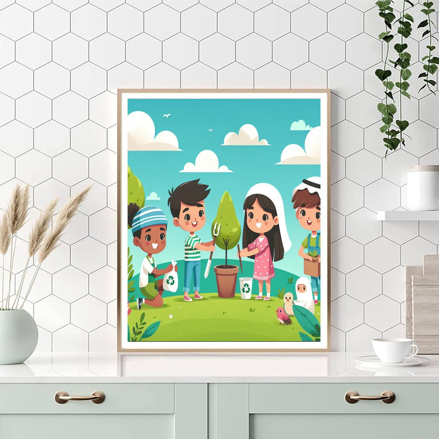 Caring For The Planet Painting By Numbers Kit