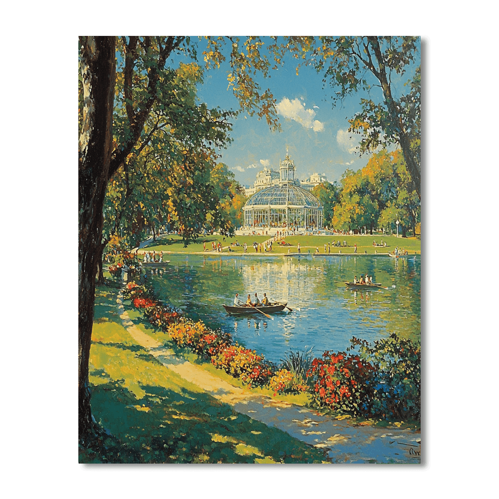 El Retiro Park - Madrid Numbered Painting Kits