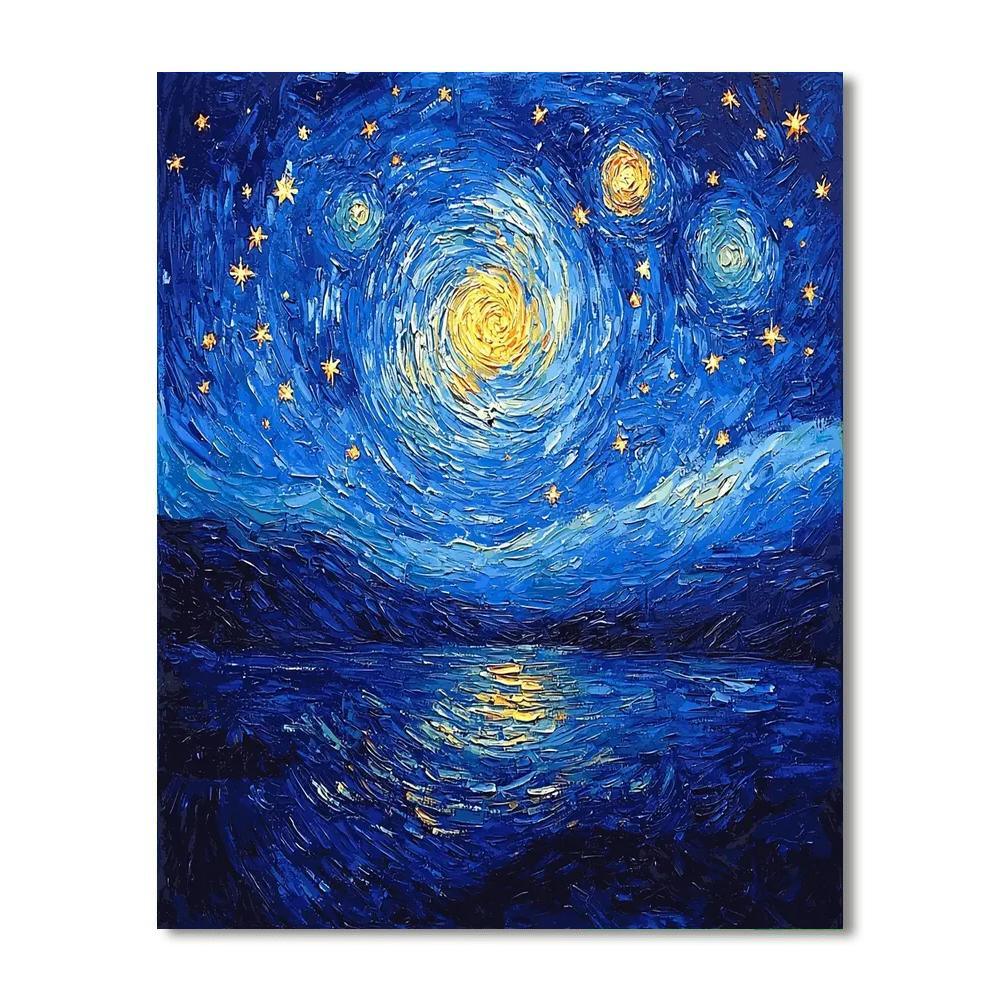 Vincent Van Gogh Inspired Luminous Dreams  Numbered Painting Kits