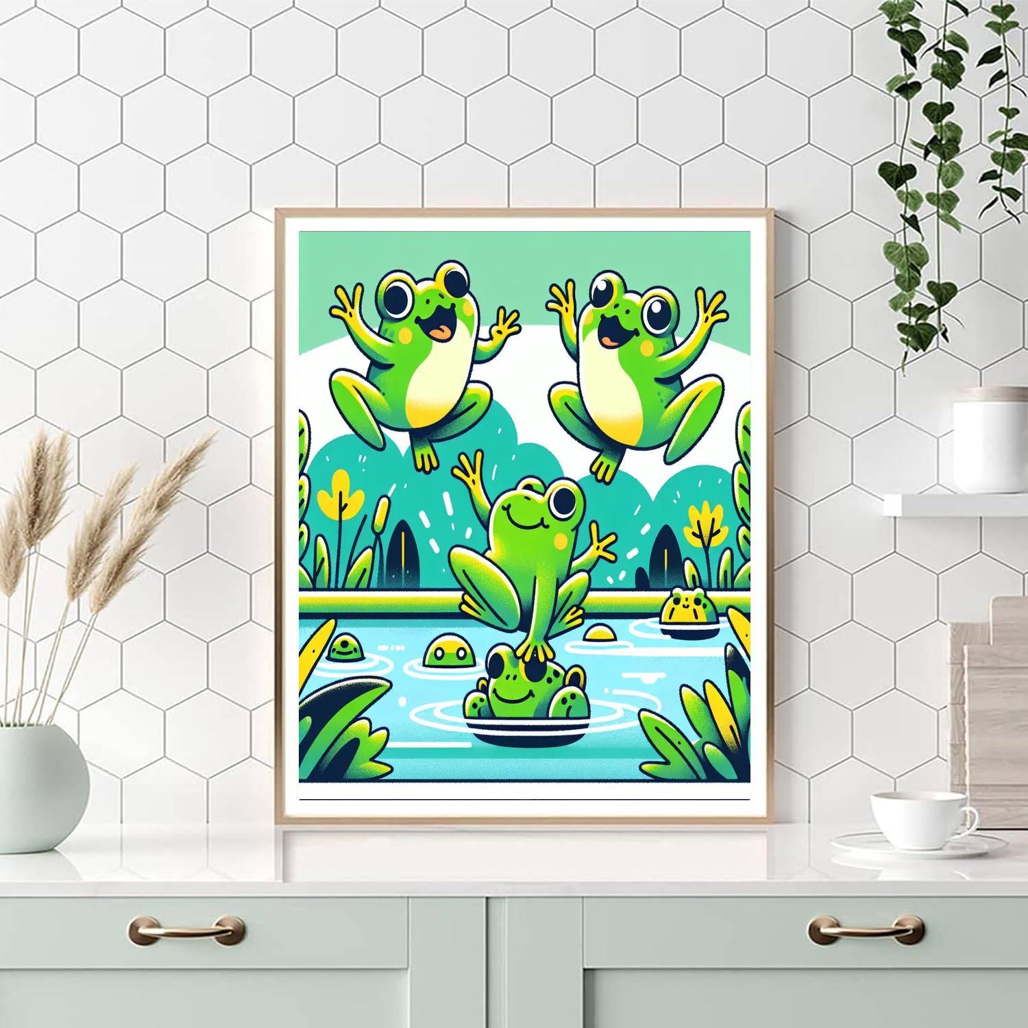 Joyful Jungle Frogs Paint By Color