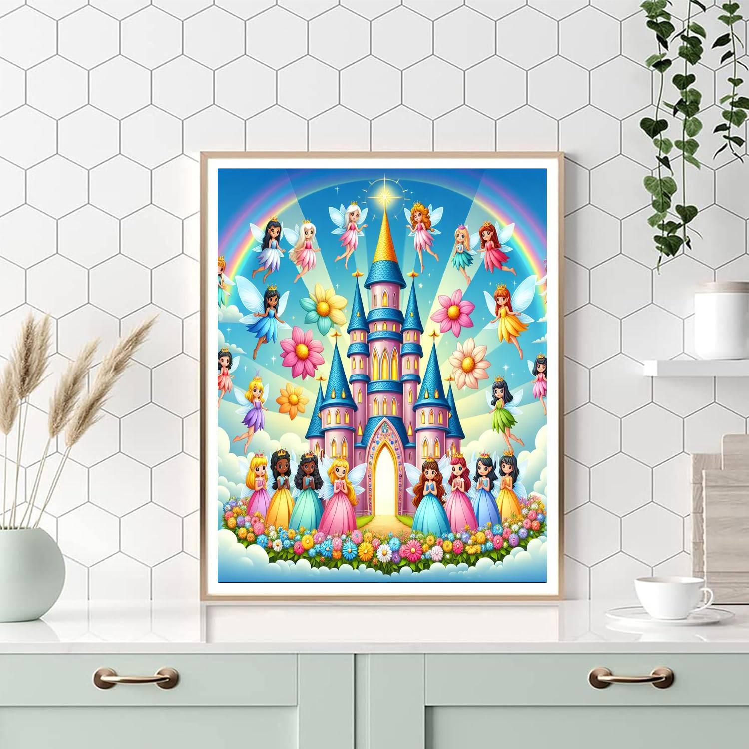 Magical Fairy Castle Paint By Numbers Art