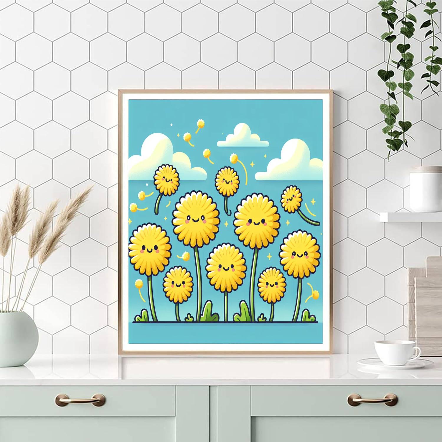 Dashing Dandelions Painting Number Kit