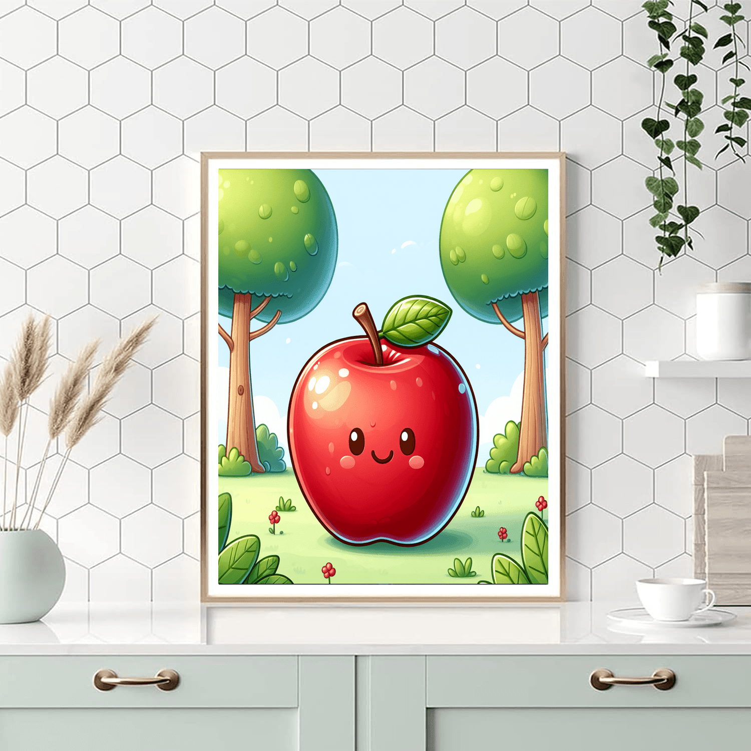 Cheery Apple Number Painting
