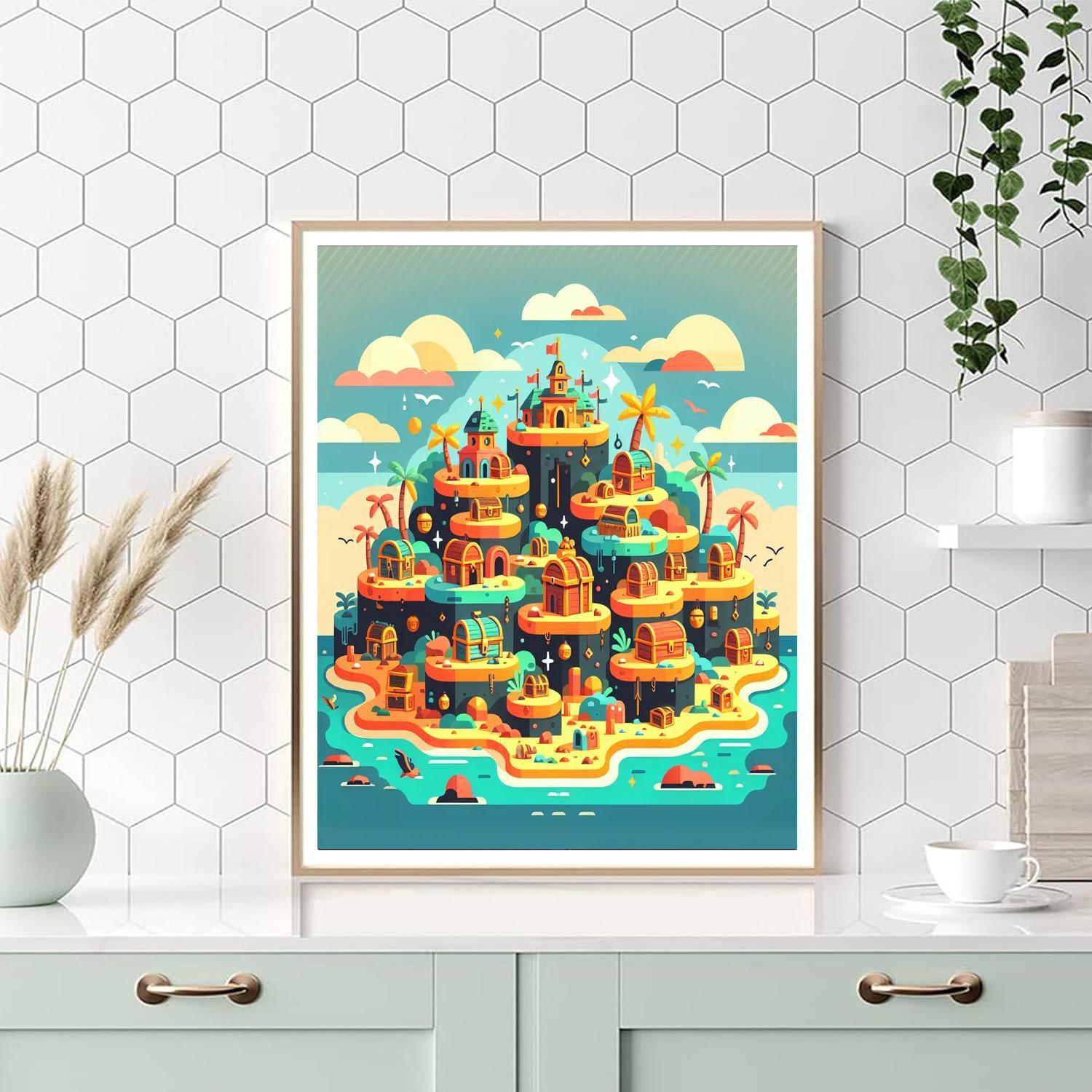 Imaginary Island Adventure Painting By Numbers Kit