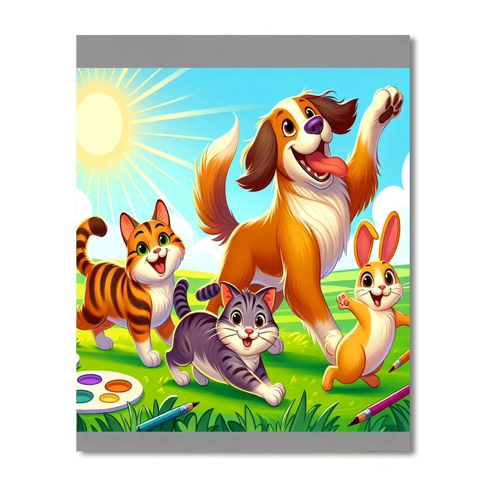 Adorable Family Pets Paint By Numbers Art