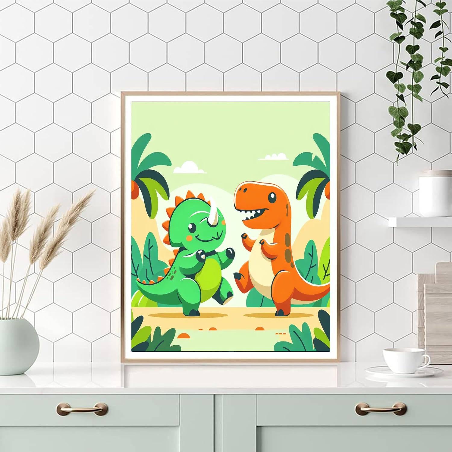 Dinosaur Dancers Paint By Numbers